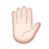 ✋🏻 Emoji erhobene Hand: helle Hautfarbe LG Velvet.