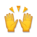 Emoji 🙌 Mani Alzate su LG Velvet.