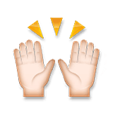 Emoji 🙌🏻 Mani Alzate: Carnagione Chiara su LG Velvet.