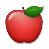 Emoji 🍎 Mela Rossa su LG Velvet.