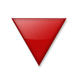 Emoji 🔻 Triangolo Rosso Con Punta Verso Il Basso su LG Velvet.