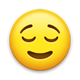 Emoji 😌 Faccina Sollevata su LG Velvet.