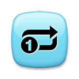 Emoji 🔂 Pulsante Di Ripetizione Della Riproduzione Di Una Traccia su LG Velvet.