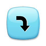 Emoji ⤵️ Freccia Curva In Basso su LG Velvet.