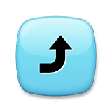 Emoji ⤴️ Freccia Curva In Alto su LG Velvet.