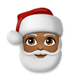 🎅🏾 Emoji Papá Noel: Tono De Piel Oscuro Medio en LG Velvet.