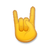 🤘 Emoji Mano Haciendo El Signo De Cuernos en LG Velvet.
