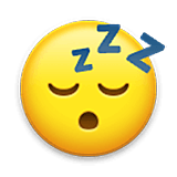 Emoji 😴 Faccina Che Dorme su LG Velvet.