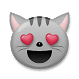 Emoji 😻 Gatto Innamorato su LG Velvet.