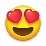 😍 Emoji Cara Sonriendo Con Ojos De Corazón en LG Velvet.