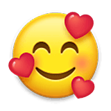 🥰 Emoji Cara Sonriendo Con Corazones en LG Velvet.