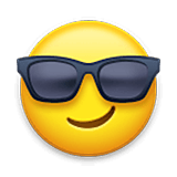 Emoji 😎 Faccina Con Sorriso E Occhiali Da Sole su LG Velvet.