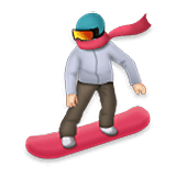 🏂🏻 Emoji Practicante De Snowboard: Tono De Piel Claro en LG Velvet.