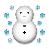 ☃️ Emoji Muñeco De Nieve Con Nieve en LG Velvet.