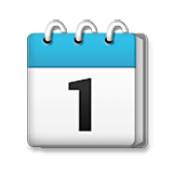 Emoji 🗓️ Calendario A Spirale su LG Velvet.