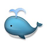 Emoji 🐳 Balena Che Spruzza Acqua su LG Velvet.