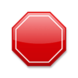 Emoji 🛑 Segnale Di Stop su LG Velvet.