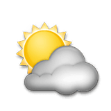 ⛅ Emoji Sonne hinter Wolke LG Velvet.