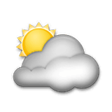 🌥️ Emoji Sol Detrás De Una Nube Grande en LG Velvet.