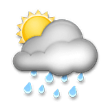 Emoji 🌦️ Sole Coperto E Pioggia su LG Velvet.