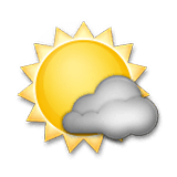 🌤️ Emoji Sol Detrás De Una Nube Pequeña en LG Velvet.