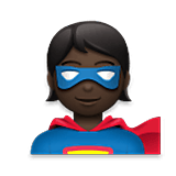 🦸🏿 Emoji Personaje De Superhéroe: Tono De Piel Oscuro en LG Velvet.