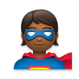 Emoji 🦸🏾 Supereroe: Carnagione Abbastanza Scura su LG Velvet.