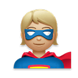 🦸🏼 Emoji Personaje De Superhéroe: Tono De Piel Claro Medio en LG Velvet.