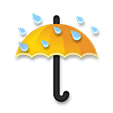 Émoji ☔ Parapluie Avec Gouttes De Pluie sur LG Velvet.