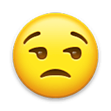 Emoji 😒 Faccina Contrariata su LG Velvet.