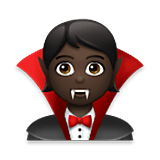 Emoji 🧛🏿 Vampiro: Carnagione Scura su LG Velvet.