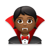 🧛🏾 Emoji Vampiro: Pele Morena Escura na LG Velvet.