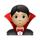 🧛🏼 Emoji Vampiro: Tono De Piel Claro Medio en LG Velvet.