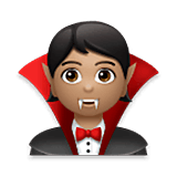 🧛🏽 Emoji Vampiro: Tono De Piel Medio en LG Velvet.