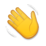 Emoji 👋 Mano Che Saluta su LG Velvet.