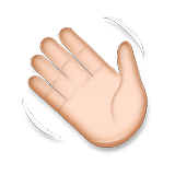 👋🏼 Emoji winkende Hand: mittelhelle Hautfarbe LG Velvet.