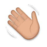 👋🏽 Emoji Mão Acenando: Pele Morena na LG Velvet.