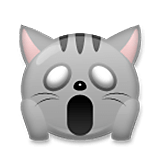 Emoji 🙀 Gatto Esterrefatto su LG Velvet.