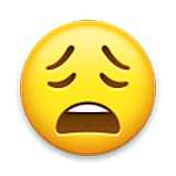 Emoji 😩 Faccina Esausta su LG Velvet.
