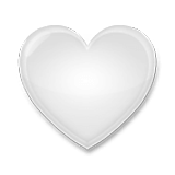 Emoji 🤍 Cuore Bianco su LG Velvet.
