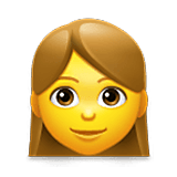 👩 Emoji Mujer en LG Velvet.