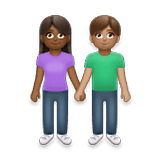👩🏾‍🤝‍👨🏽 Emoji Mann und Frau halten Hände: mitteldunkle Hautfarbe, mittlere Hautfarbe LG Velvet.