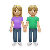 Emoji 👫🏼 Uomo E Donna Che Si Tengono Per Mano: Carnagione Abbastanza Chiara su LG Velvet.