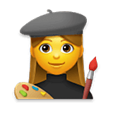 Emoji 👩‍🎨 Artista Donna su LG Velvet.