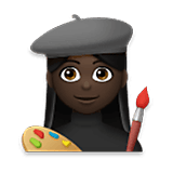Emoji 👩🏿‍🎨 Artista Donna: Carnagione Scura su LG Velvet.
