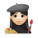 Emoji 👩🏻‍🎨 Artista Donna: Carnagione Chiara su LG Velvet.