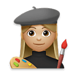 👩🏼‍🎨 Emoji Artista Mujer: Tono De Piel Claro Medio en LG Velvet.