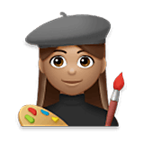 Emoji 👩🏽‍🎨 Artista Donna: Carnagione Olivastra su LG Velvet.