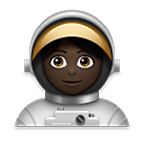 👩🏿‍🚀 Emoji Astronauta Mujer: Tono De Piel Oscuro en LG Velvet.