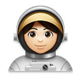 Emoji 👩🏻‍🚀 Astronauta Donna: Carnagione Chiara su LG Velvet.